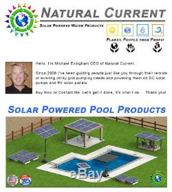 0.5HP SunRay Solar Powered Pool Pump DC Motor Inground 1 330w 36v Panel Pond
