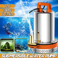 12V Stainless steel Submersible Water Pump Clean Clear Dirty Pool Pond Flood