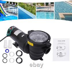 1.5HP 1100W Swimming Pool Pump In/Above Ground Fish Ponds with Strainer Basket