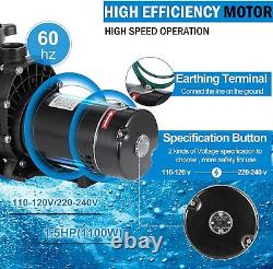 1.5HP Hayward Swimming Pool Pump Motor In/Above Ground with Strainer Filter Basket