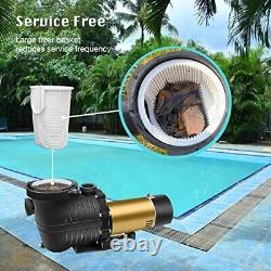 1.5HP Pool Pump, 115v In/Above Ground Pool Motor Pump with 1.25 & 1.5 NPT