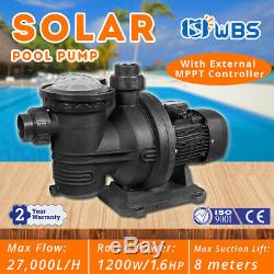 1.6HP DC Solar Swimming In/Above Ground Spa POOL PUMP Motor Strainer 118GPM 110V
