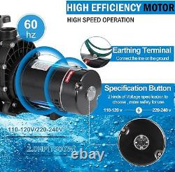 2HP Hayward Swimming Pool Pump In/Above Ground Motor with Strainer Filter Basket