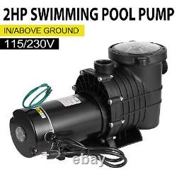 2HP Swimming Pool Pump In/Above Ground Pool Filter Pump Motor Strainer