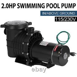 2HP Swimming Pool Pump Motor Strainer In/Above Ground 110V/220V UL