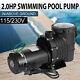 2hp Swimming Pool Pump Motor Withstrainer Generic In/above Ground Hi-flo