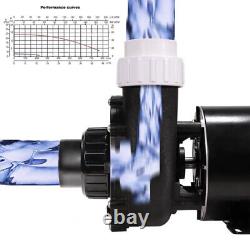 2.0HP Spa Pump 2-Speed Motor Hot Tub Pump 2 Discharge Intake 220V Circulating