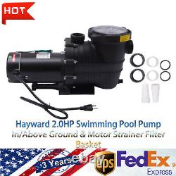 2.0HP Swimming Pool Pump In/Above Ground & Motor Strainer Filter Basket