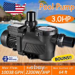 3HP 220-240V 10038GPH Inground Swimming POOL PUMP MOTOR withStrainer For Hayward