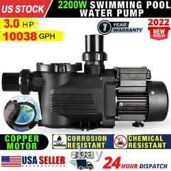 3HP 220-240V 10038GPH Inground Swimming POOL PUMP MOTOR withStrainer For Hayward