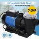 3hp Swimming Pool Pump Motor For Hayward Strainer In/above Ground 2 Npt