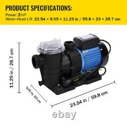 3HP Swimming Pool Pump Motor For Hayward Strainer In/Above Ground 2 NPT