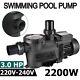 3hp Swimming Pool Pump Motor For Pentair Hayward Strainer In/above Ground 2200w