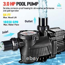 3HP Swimming Pool Pump Motor Hayward withStrainer Generic In/Above Ground USA