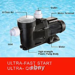 3HP Swimming Pool Pump Motor Hi-Rate Strainer Compatible WIDELY TRUSTED