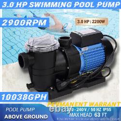 3.0HP Generic Swimming Pool Pump Motor w Strainer In/Above Ground 420L/Min Pump