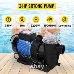 3.0HP Swimming Pool Pump Motor 220-240V 10038GPH Filter Water Pump with Strainer