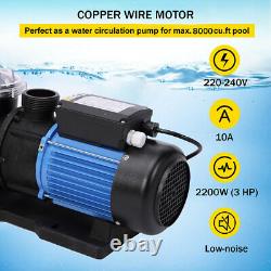 3.0HP Swimming Pool Pump Motor Strainer With Cord In/Above Ground Hi-Flo