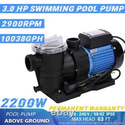 3.0HP Swimming Pool Pump Motor with Strainer Generic In/Above Ground 420L/Min