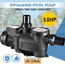 3.0HP Swimming Pool Water Pump Above Ground Motor Strainer Efficient US STOCK