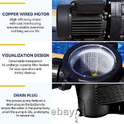 3.0 HP Swimming Pool Pump In/Above Ground Motor withStrainer Basket 220-240V