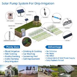 3 AC/DC Hybrid Bore Solar Well Water Pump 1.5HP Submersible MPPT Controller Kit