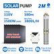 3 Dc Solar Water Pump Submersible Deep Bore Well 16.7gpm 590ft Plastic Impeller