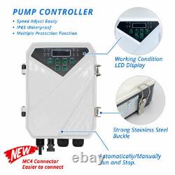 3 Solar Well Pump Submersible DC Water Pump 72V 1100W Bore Hole MPPT Controller