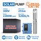 4 Hybrid 3hp Solar Bore Well Pump Stainless Steel + Ac/dc Controller 2200w
