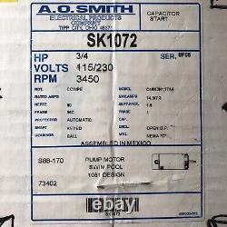 A. O. Smith SK1072 C48K2N117A4 Capacitor 3/4 HP 115/230 V 3450 RPM Pool Spa Motor