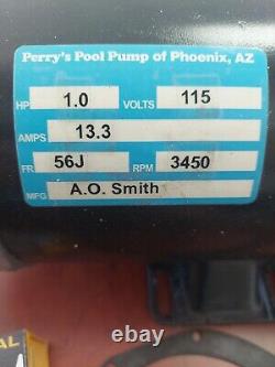 A. O. Smith hayward pool pump motor 56J frame 1 hp 115 volt and seal kit