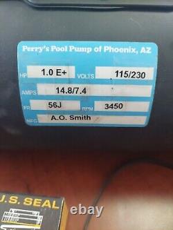 A. O. Smith pool pump motor 56J 3450 1.0E+ hp and seal kit