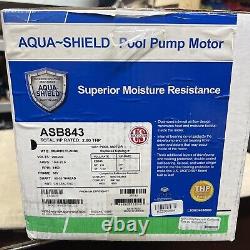 Aqua Shield 2 HP Pool Pump Motor US Motors ASB843 208-230 V 3450 Rpm EB843