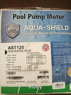 Ast125 1.25thp 3450 Rpm Aqua-shield Ez48 C-flange Motor- New