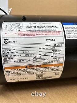 Century B2844 Pool Spa Pump Motor 3HP Square Flange 208/230V