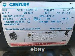 HD54GA651-B Century 1.5 HP Pool Pump Motor 1725 RPM 200 Volt Part #8-164095-01
