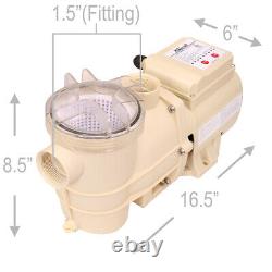 High-Flo 3240GPH Swimming Pool Pump for Above-Ground Pool 1/2HP Motor With Timer