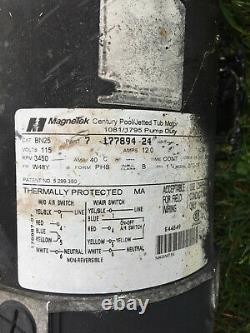 MagneTek Century Pool / Jetted Tub Motor Pump FOR PARTS AS IS NOT WORKING