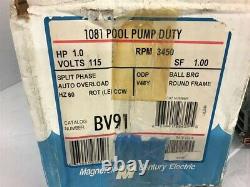 Magnetek BV91 1081 Pool Pump duty Motor 1 HP 115 Volts 3450 Rpm 48Y