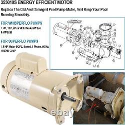 Pentair Whisperflo Almond 1HP Pool Pump Motor Dyneson Solid Replacemet 355010s