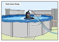 Pool Pump, 1/8 HP Pool Cover Pump, for Removing Water from Pool Covers, Everbilt