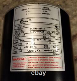 Pool Pump Motor Century BN24V1 3/4 HP (NEW CONDITION USED ONCE TO TEST PUMP)