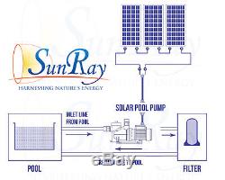 Solar Powered Pool Pump SolFlo1 with 3 Solar Panels 1HP DC Pool Pump Motor USA