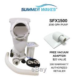 Summer Waves Sfx1500 Pool Skimmer Filtration Pump Motor Polygroup