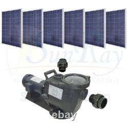 SunRay 1.5HP DC Motor In Variable w 6 Panels 180v Pond Solar Swimming Pool Pump