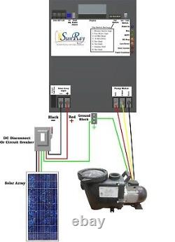 SunRay Solar Powered Pool Pump DC 3.5HP In 16 Panels 240v Pond Brushless Motor