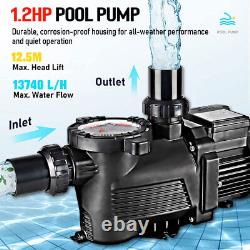 Swimming Pool Spa Water Pump 220 Volt Outdoor Above Ground Strainer Motor 1.2HP