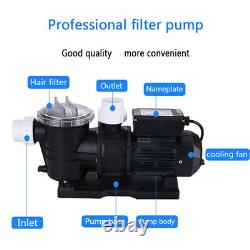 Swimming Pool Spa Water Pump 220 Volt Outdoor Above Ground Strainer Motor 1.2HP