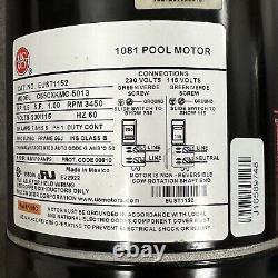 US Motors EUST1152 Pool Pump Motor, 230/115V, 1.5 HP, 3450 RPM, 60HZ