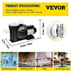 VEVOR 2.5HP 110V Swimming Pool Pump Motor Hi-Flo Filter Strainer In/Above Ground